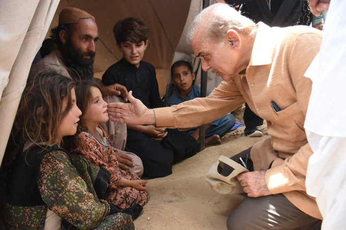 PM Sharif visits Balochistan as flood deaths climb