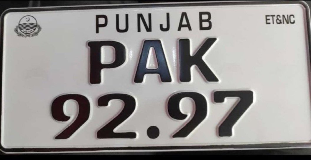 Nadeem’s golden 92.97m Olympic record throw marked on licence plate