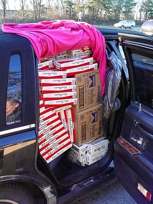 Smuggled, tax-evaded cigarettes