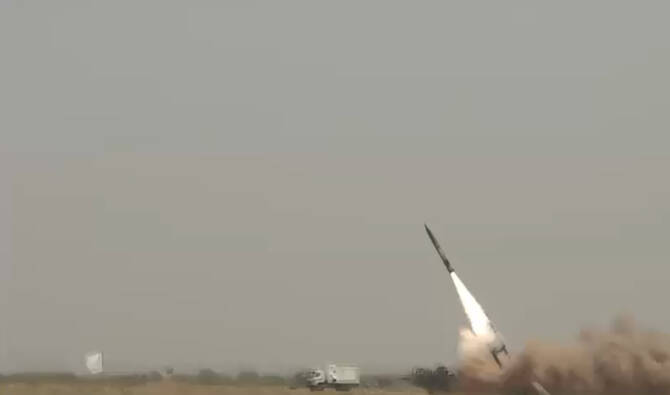 Pakistan test-fires 450km range surface-to-surface missile