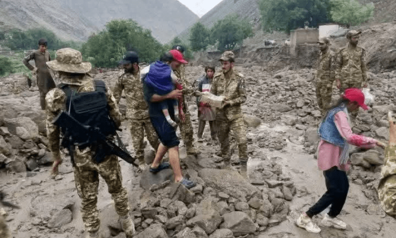 Floods and glacial outbursts devastate northern Pakistan, killing five and stranding hundreds