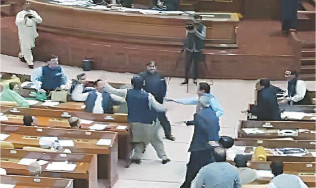Chaos erupts in Punjab assembly as lawmaker slaps colleague, session adjourned