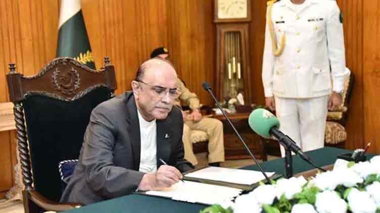 President Zardari signs anti-terror law allowing 3-month detentions without charges