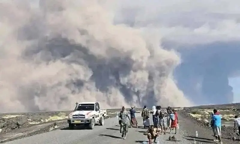 Volcanic eruption in Ethiopia sends ash cloud drifting toward Pakistan