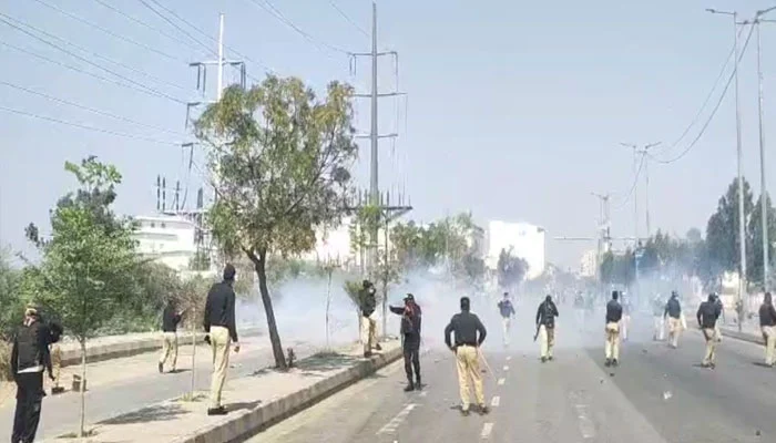 Clashes erupt outside US consulate in Karachi after assassination of Iran’s supreme leader Khamenei