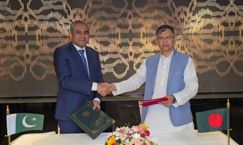 Pakistan and Bangladesh sign agreement to combat drug trafficking as bilateral ties continue to warm