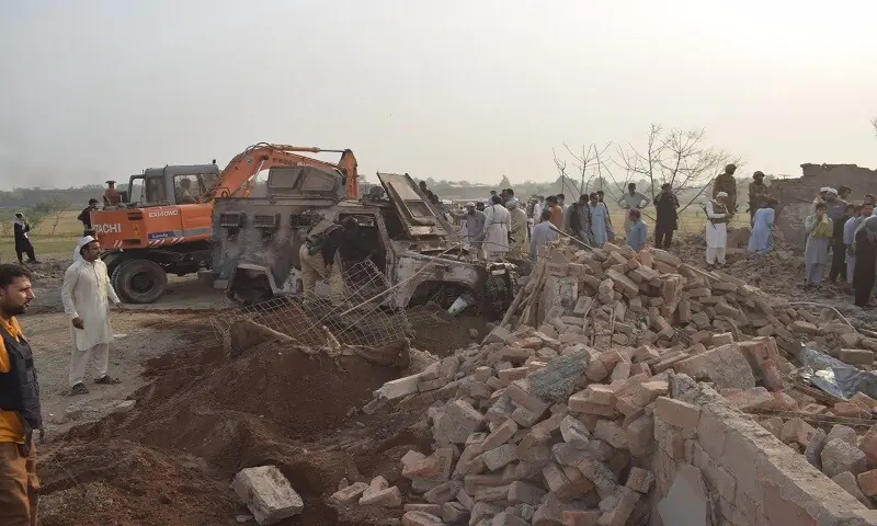 15 police officers killed in suicide bombing at northwestern Bannu checkpost