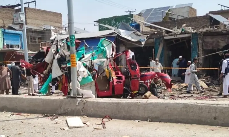 Blast kills 7, including 2 police officers, in market explosion in northwestern Khyber Pakhtunkhwa
