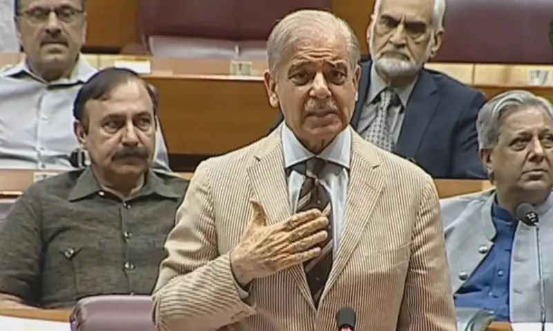 PM Sharif extends olive branch to opposition even as parliament clashes over budget cuts