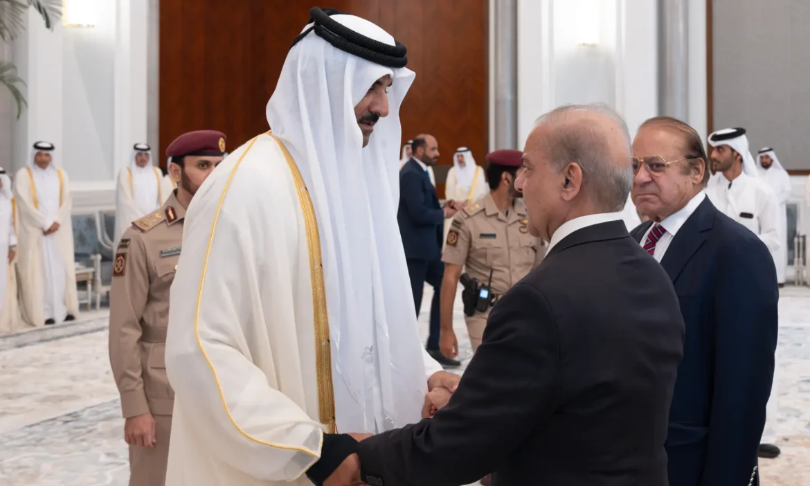 PM Sharif travels to Doha to mourn Qatar’s former emir
