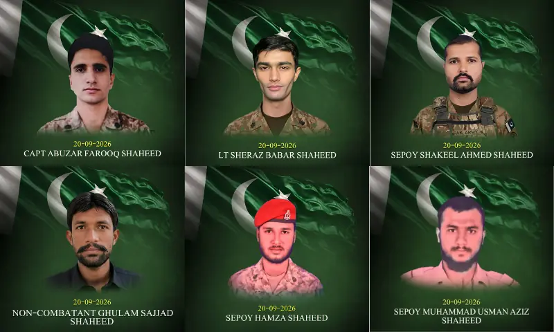 Two young Army officers among six soldiers martyred in Hangu firefight as militant violence grips northwest Pakistan
