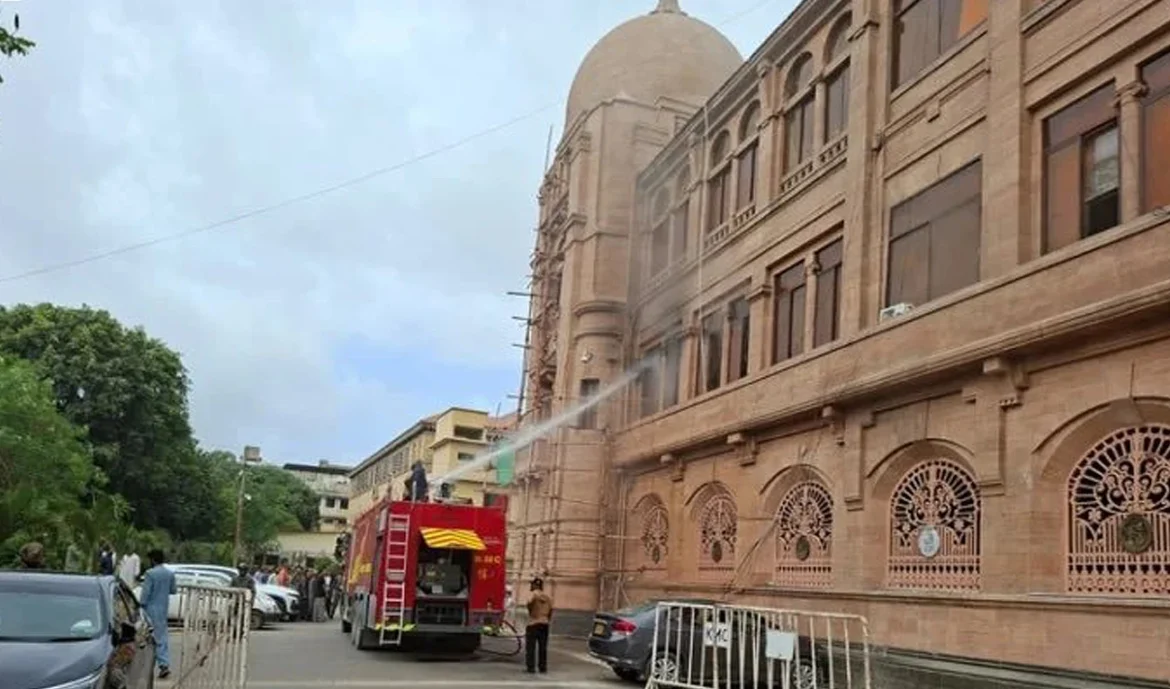 Fire guts Karachi mayor’s office, reigniting questions over city’s safety standards