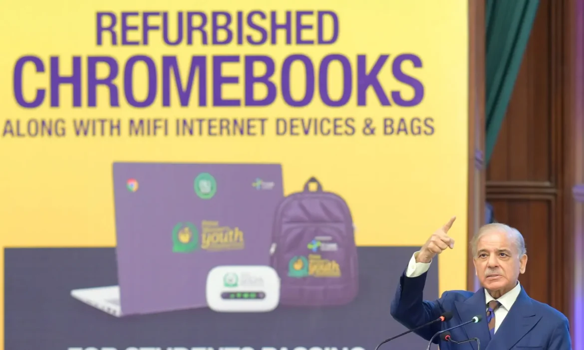 PM Sharif launches Chromebook drive with internet access for 500,000 students