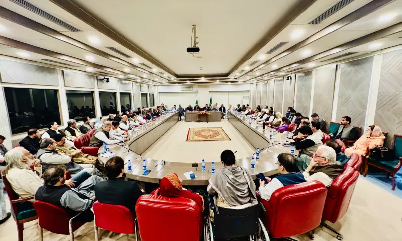 PTI lawmakers split on talks with the establishment in seven-hour meeting of walkouts and recriminations