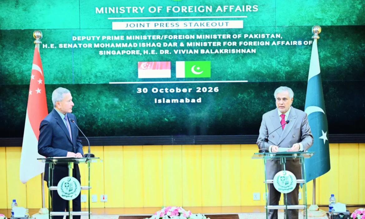Singapore praises Pakistan’s Gulf mediation on first foreign minister visit in two decades