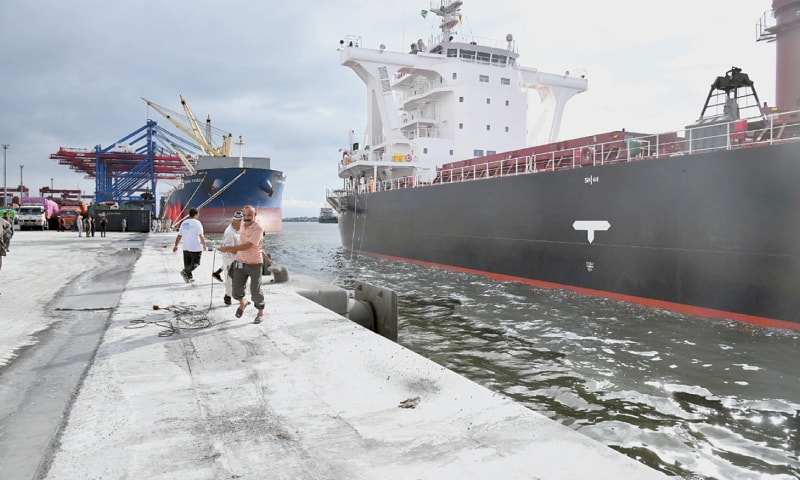 Wheat cargo docks in Karachi, testing government pledge on prices