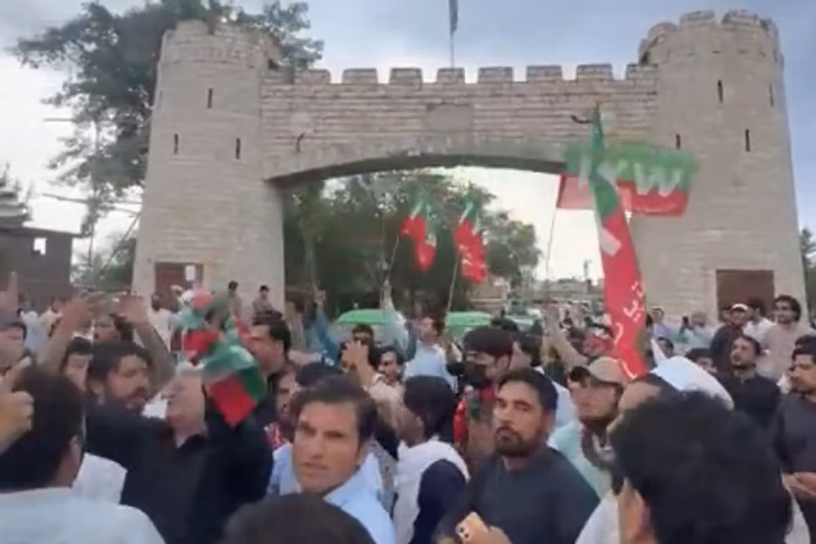 Govt offices torched in Khyber after protest against KP takeover turns violent